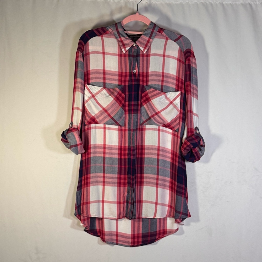 Express Plaid Button-Down Shirt - Picture 6 of 9